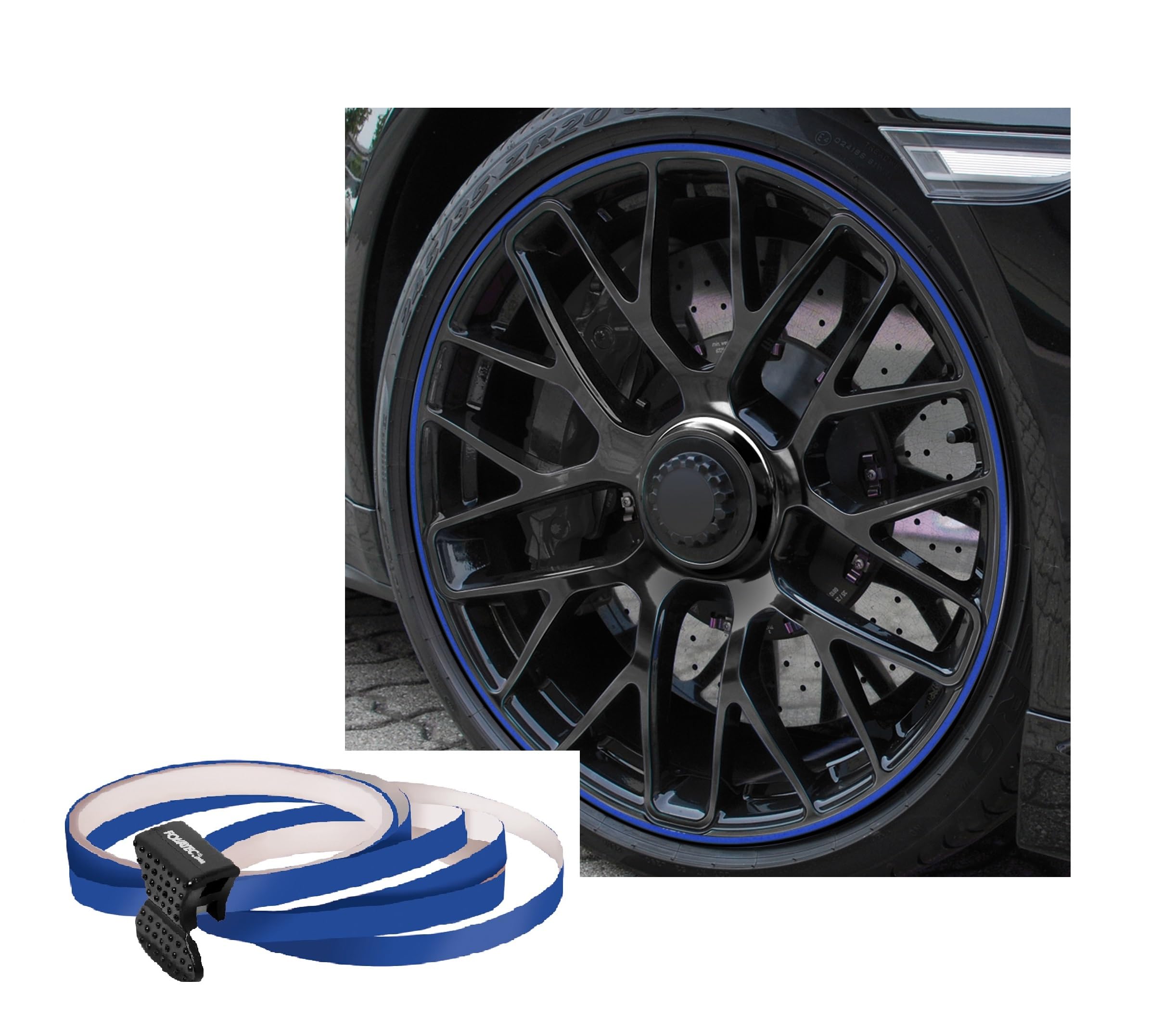 Foliatec PIN-Striping rim design dark blue - Width = 6mm: 4x2,15 meter