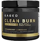 Kaged Thermogenic Powder Clean Burn Elite | Strawberry Lemonade | Men & Women | Weight Management Supplement | Organic Caffeine & Apple Cider Vinegar | 30 Servings