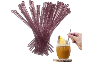 ROYER CORPORATION Coffee and Cocktail Stirrers, Reusable Plastic Drink Stirrer Sticks, 100 Ball Head Swizzle Sticks, Use as a Cocktail Garnish or Cake Pop Stick, and Restaurant Supplies, 6 inch (Pink)