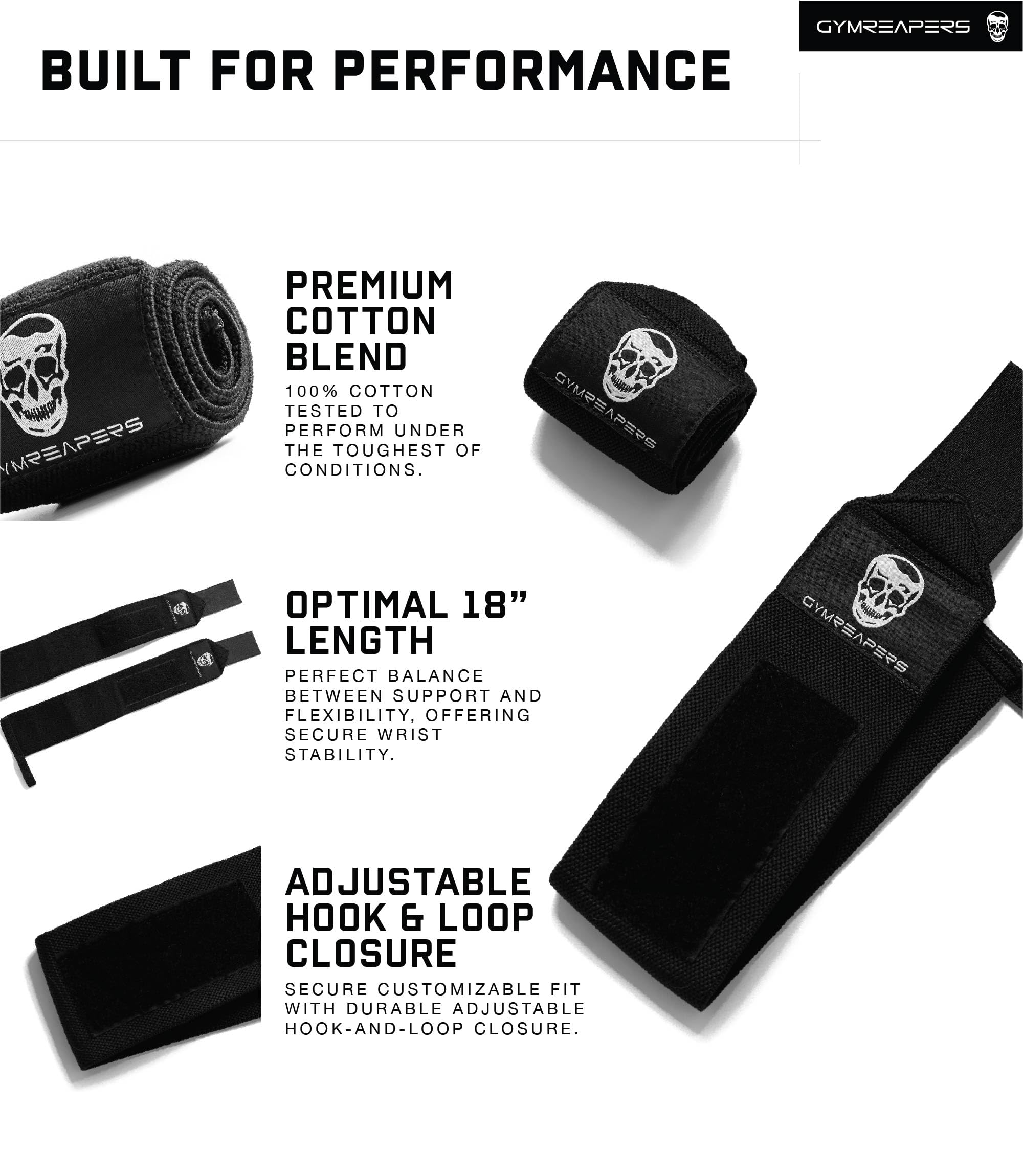 Gymreapers Weightlifting Wrist Wraps (IPF Approved) 18