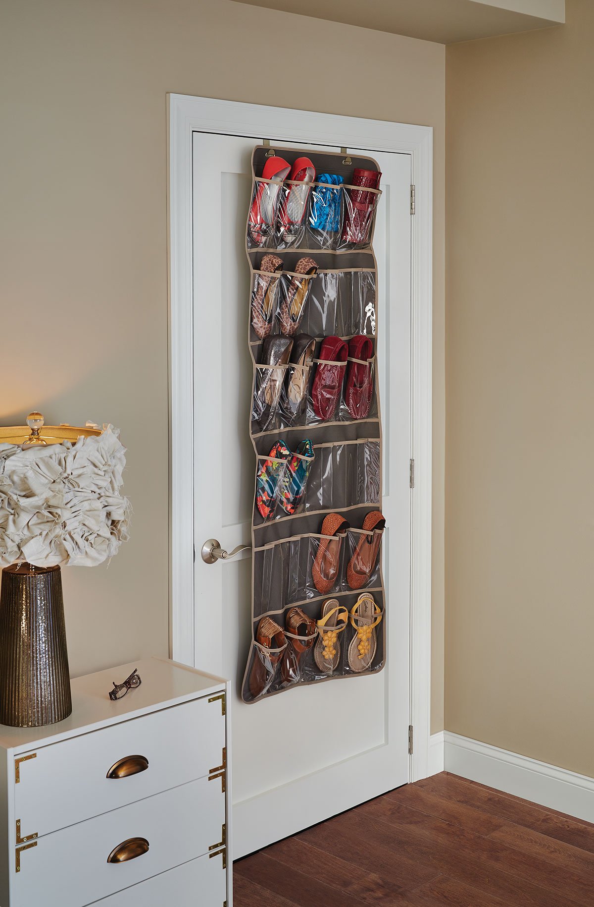 ClosetMaid 31496 24Pocket OvertheDoor Shoe Organizer, Gray