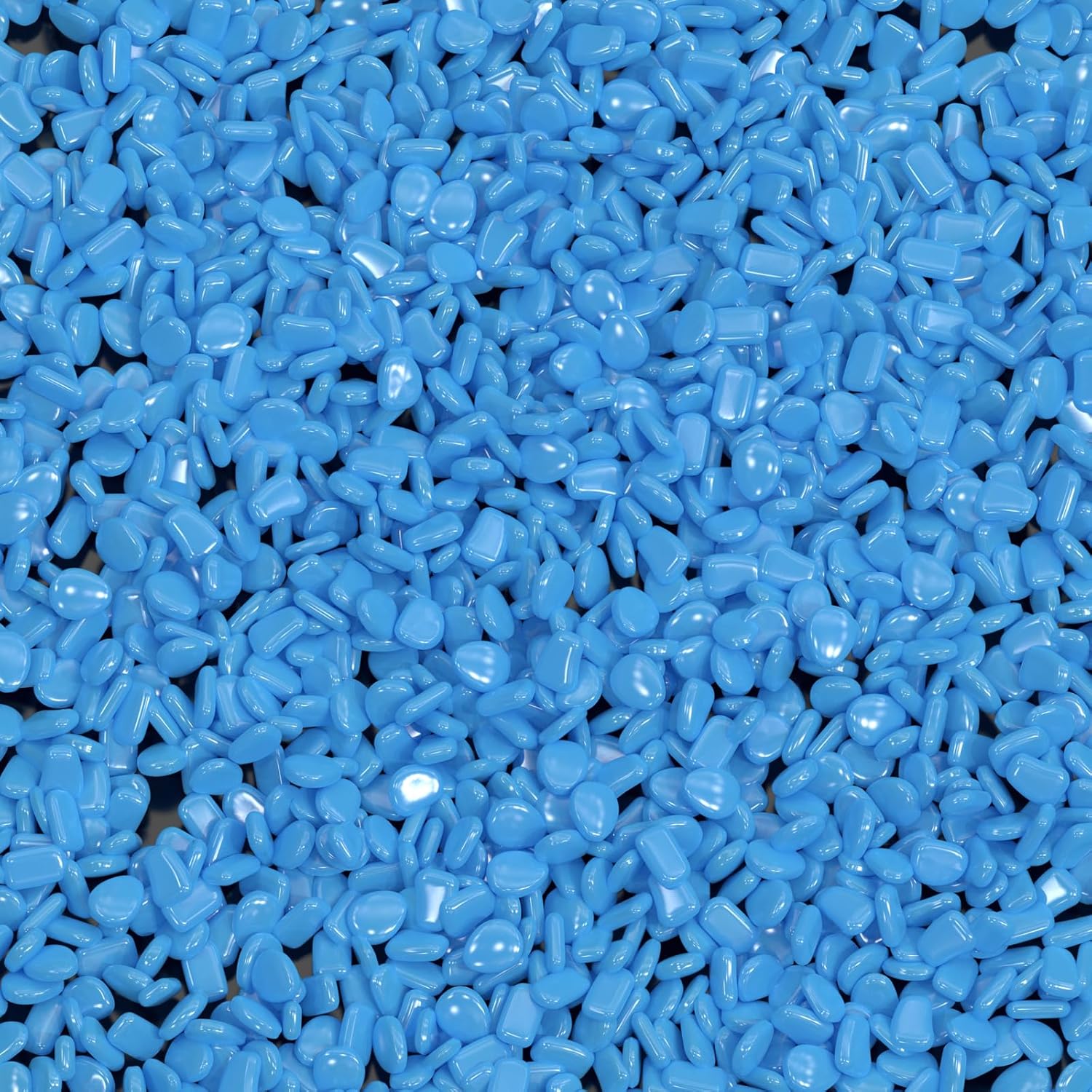 Hardscaping Materials - Glow in The Dark Rocks, Fairy Garden DIY Small Stones, Outdoor Decor for Luminous Pebbles for Plants/Backyard/Aquarium (Small, Blue, 500)