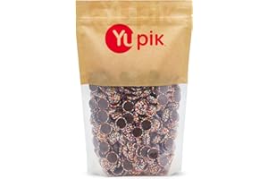 Yupik Dark Compound Rainbow Nonpareil Wafers, 1 kg, 6 Count, Chocolate Discs Topped with Rainbow Sprinkles, Gluten-Free, Kosh