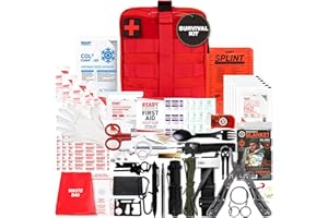 Survival Kit – 72HRS IFAK 211-Piece Molle Trauma Kit with Tourniquet, Deluxe Tactical Kit for Camping, IFAK Pouch, Molle Kit,