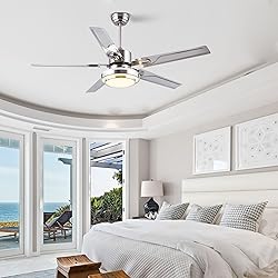 YOYWE Reversible Ceiling Fan, Remote Control Patio