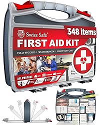 Swiss Safe 2-in-1 First Aid Kit for Car, Travel