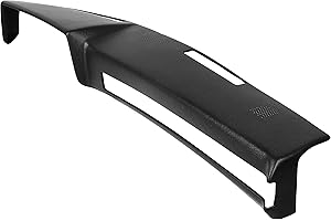 ECOTRIC Black Dashboard Cover Compatible with 1981-1991 Chevrolet GMC C/K/R/V Truck/SUV Pickup Car Interior Dash Pad Cap