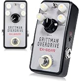 EX GEAR Professional Grittman Overdrive Pedal, Dynamic Clean to Gritty Guitar Effects Pedal with Magnetic Mount, Hi/Low Boost &amp; EQ Controls for Blues and Rock