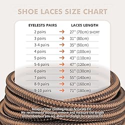 Stepace Round Shoelaces [2 Pairs] Heavy Duty Boot