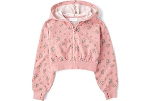 The Children's Place girls Long Sleeve Hooded Fleece Full Zip Up