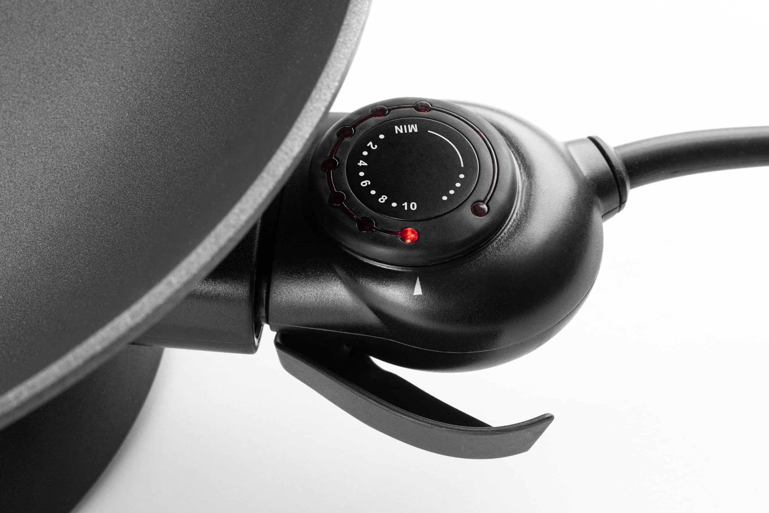 riviera&bar Elektrischer Wok Expert 5L - 2200W, Aluminiumguss-Schüssel, Glasdeckel, Einstellbarer Thermostat mit 10 Stufen - Ideal für 8 Personen - Inklusive Zubehör - Leichte Reinigung 5
