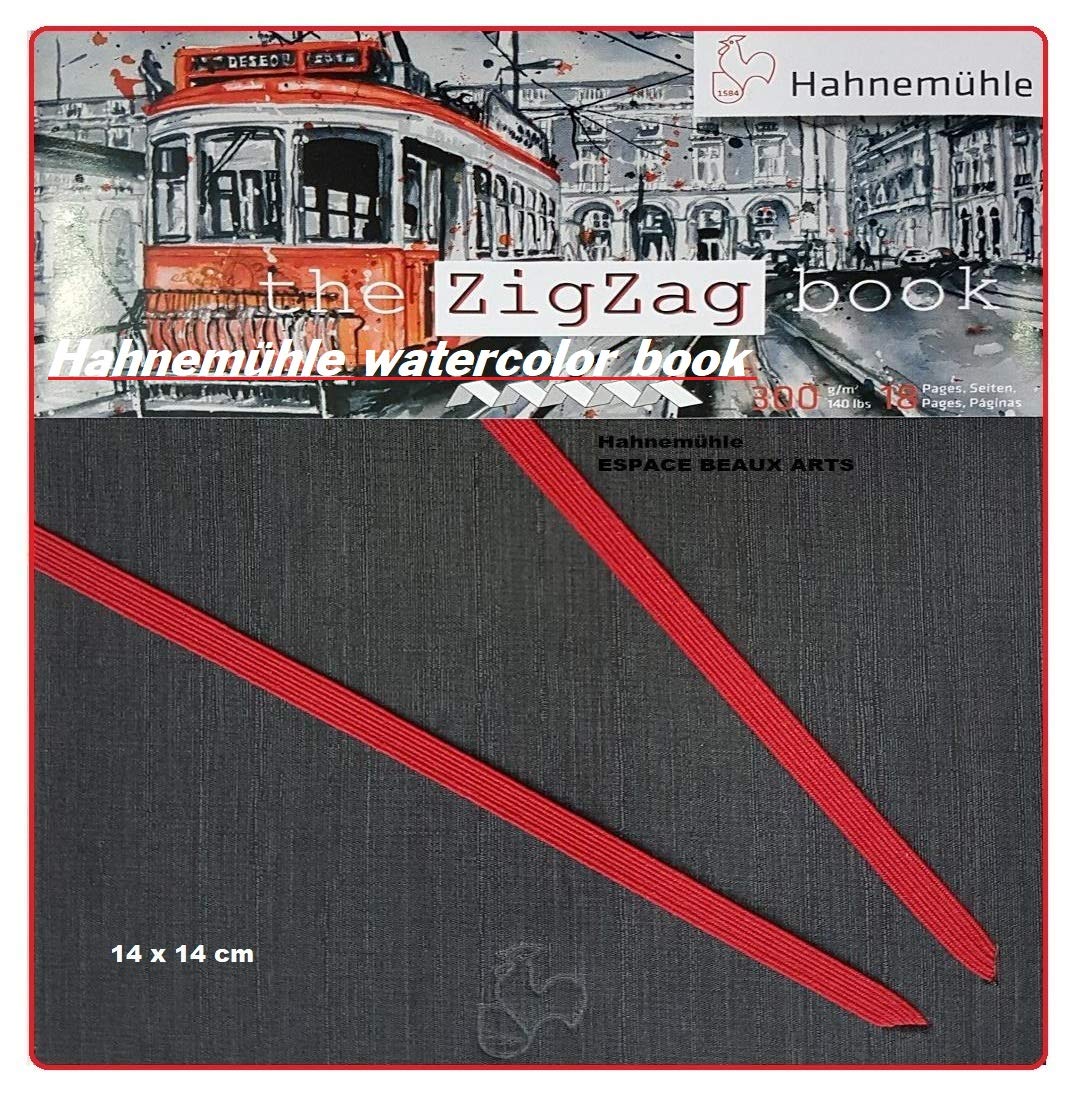 Hahnemühle Watercolor Book, Zigzag Format 300 g/m², 18 Pages,14x14cm