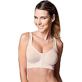 Annette Post Surgery Racerback Bra for Women – Front Closure, Seamless, and Wireless Sleep Brassiere – Gym and Sports Bra