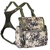 skiguard Bino Harness with Rangefinder Pouch & Rain Cover, Lightweight Binocular Harness Chest Pack