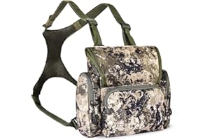 UIIHUNT Binocular Harness Chest Pack, Lightweight Bino Harness with Rangefinder Pouch - Durable Binocular Chest Packs for Hun