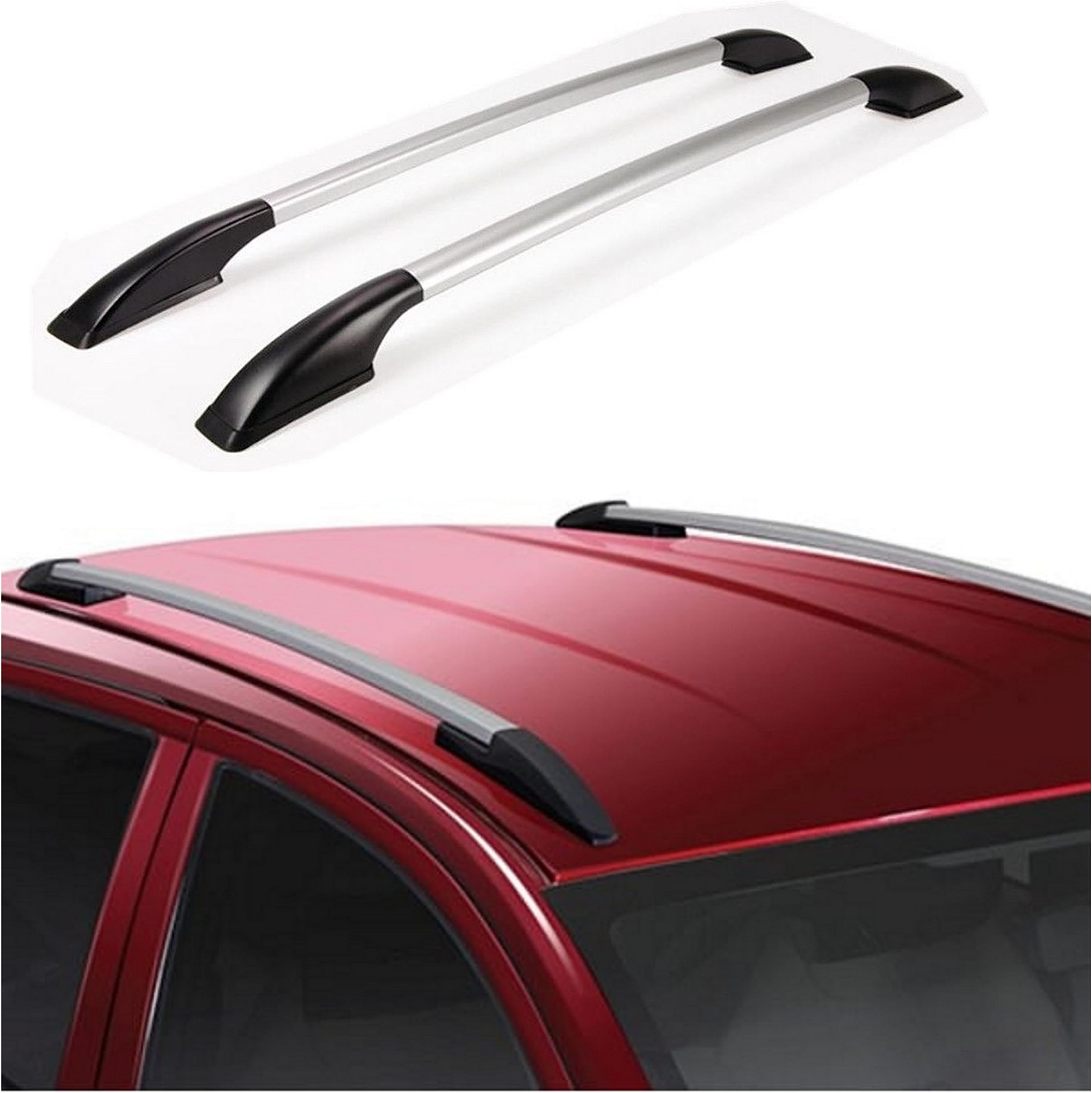 Vocado® Car Drill Free Silver Colour Roof Rail with Adhesive Tape for Tata Manza (All Year Model)