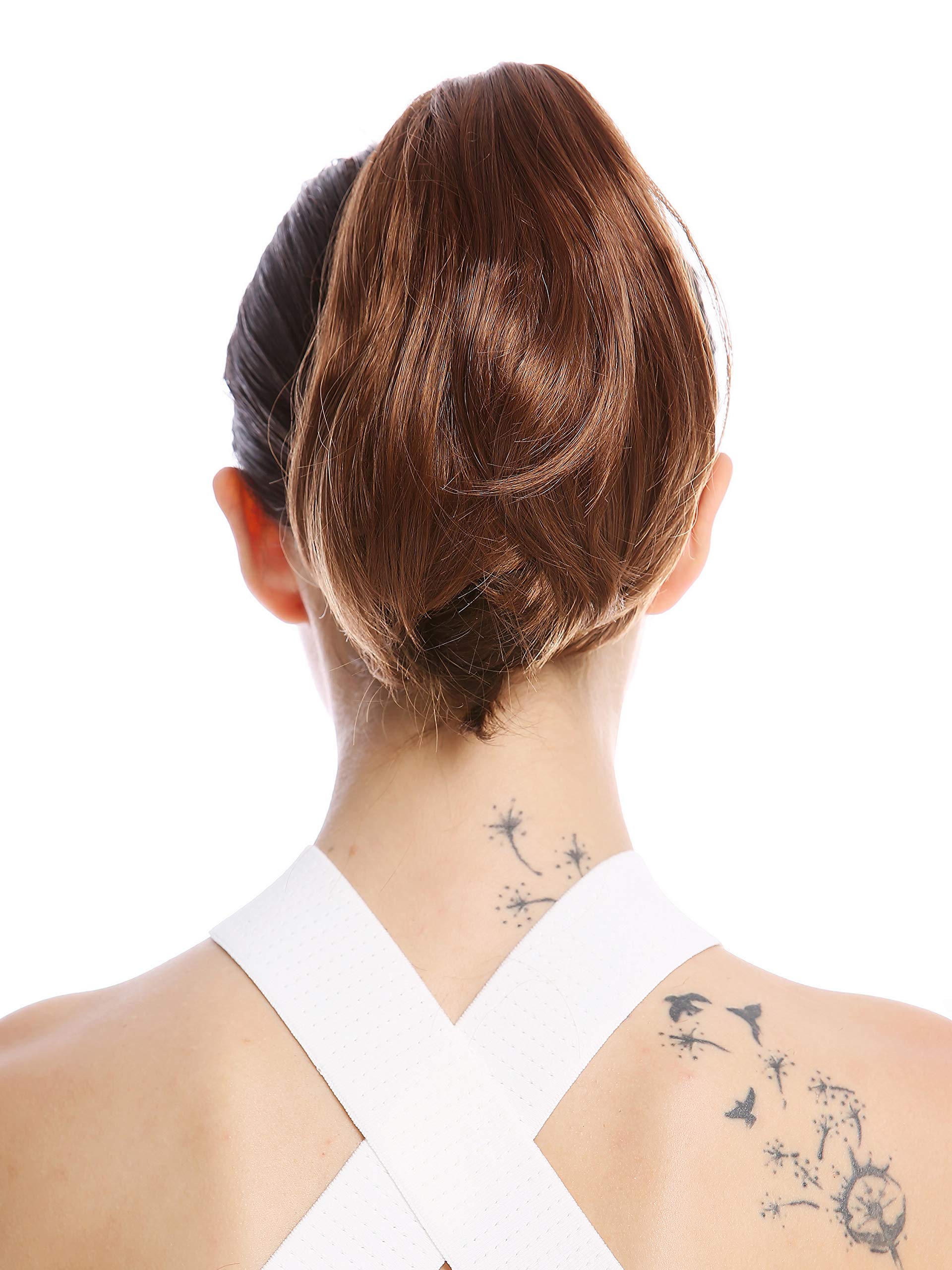 WIG ME UP - N869-V-30 Ponytail Hairpiece Extensions Bun very short straight but voluminous copper brown