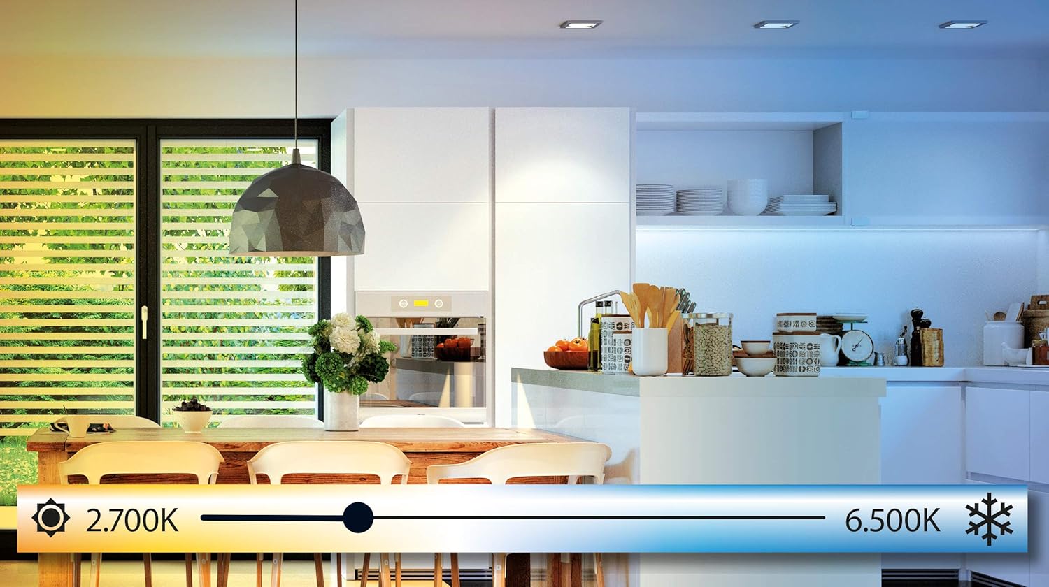 EGLO Access Fueva-A LED Recessed Spotlight, 1-Bulb Recessed Light Made of Aluminium, Plastic in White, LED Recessed Spotlight - Image 5