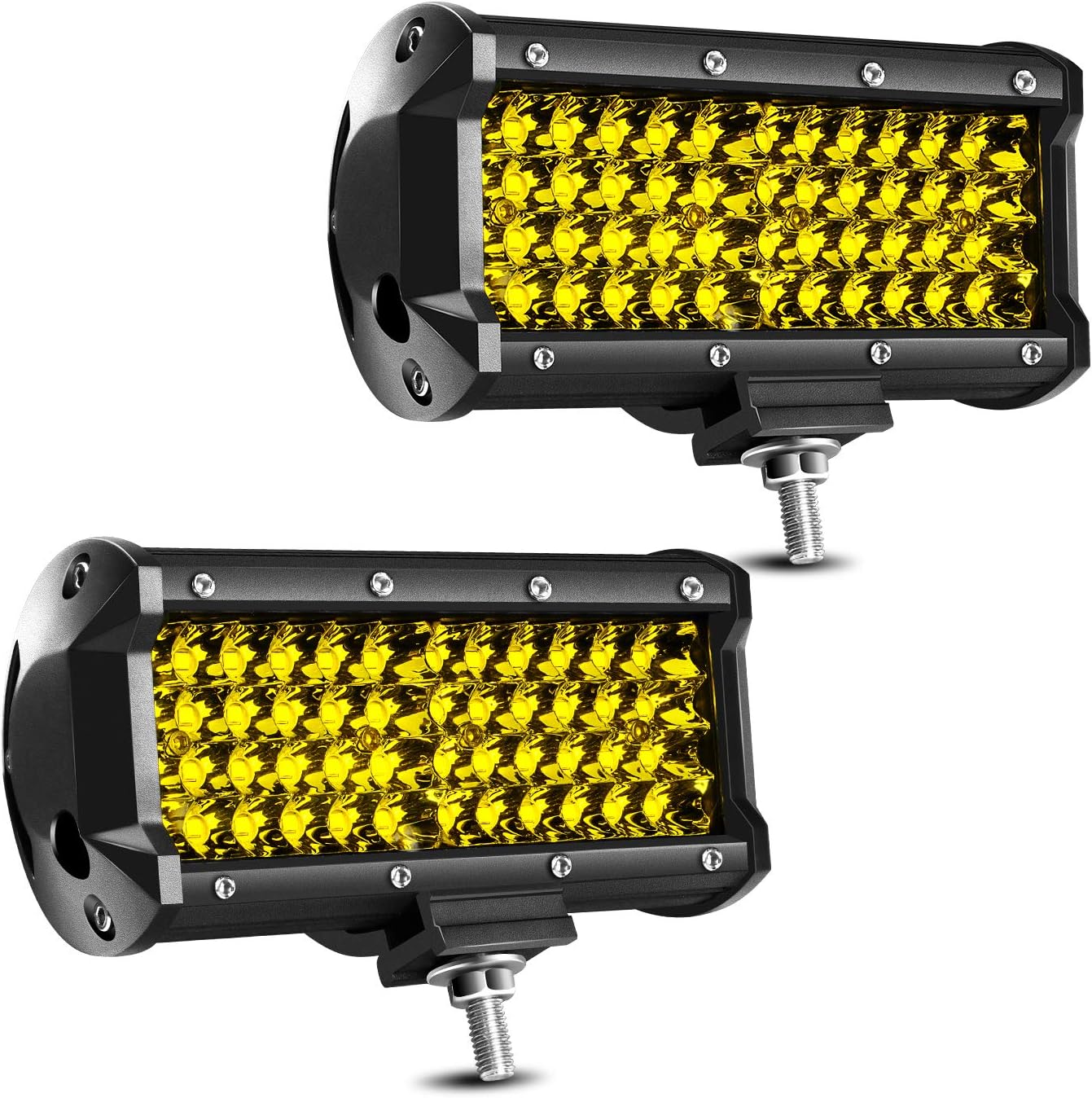 LED Light Pods, TURBO SII 2Pcs 7 Inch LED Light Bar Off