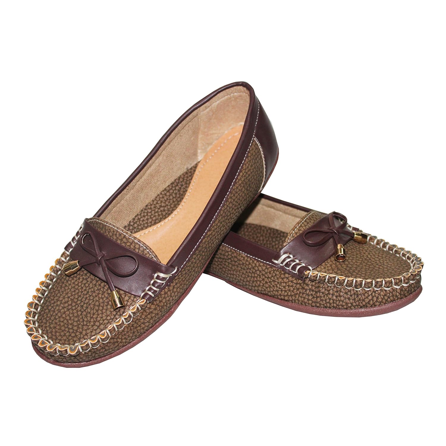 chinelo women's faux leather loafer shoes floaters anti-skid resilient comfortable for indoor/outdoor purposes