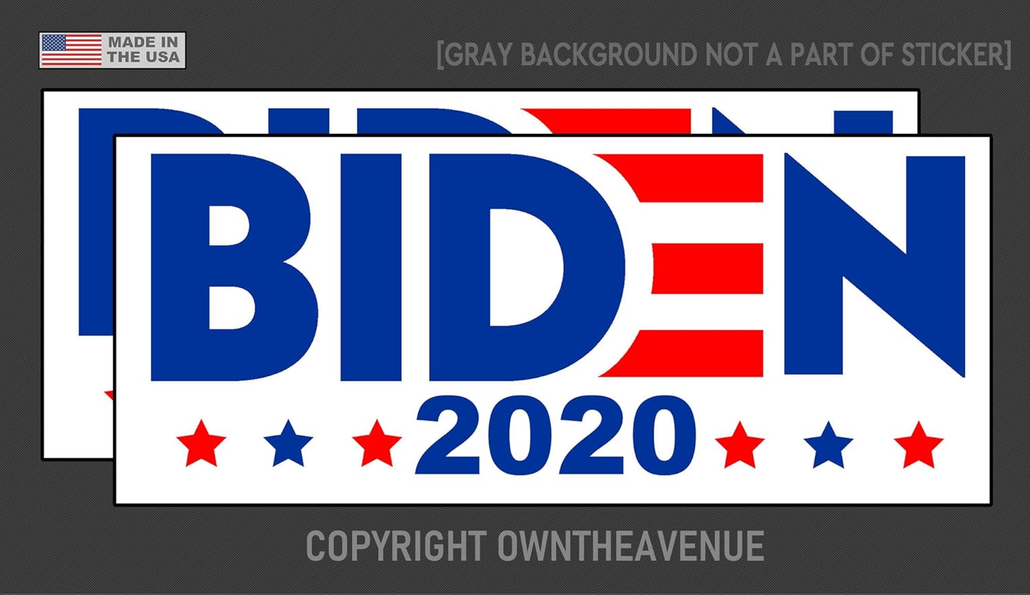 Owntheavenue Joe Biden For President 2020 Vinyl Bumper Sticker 6 2 Pack Amazon In Home Kitchen