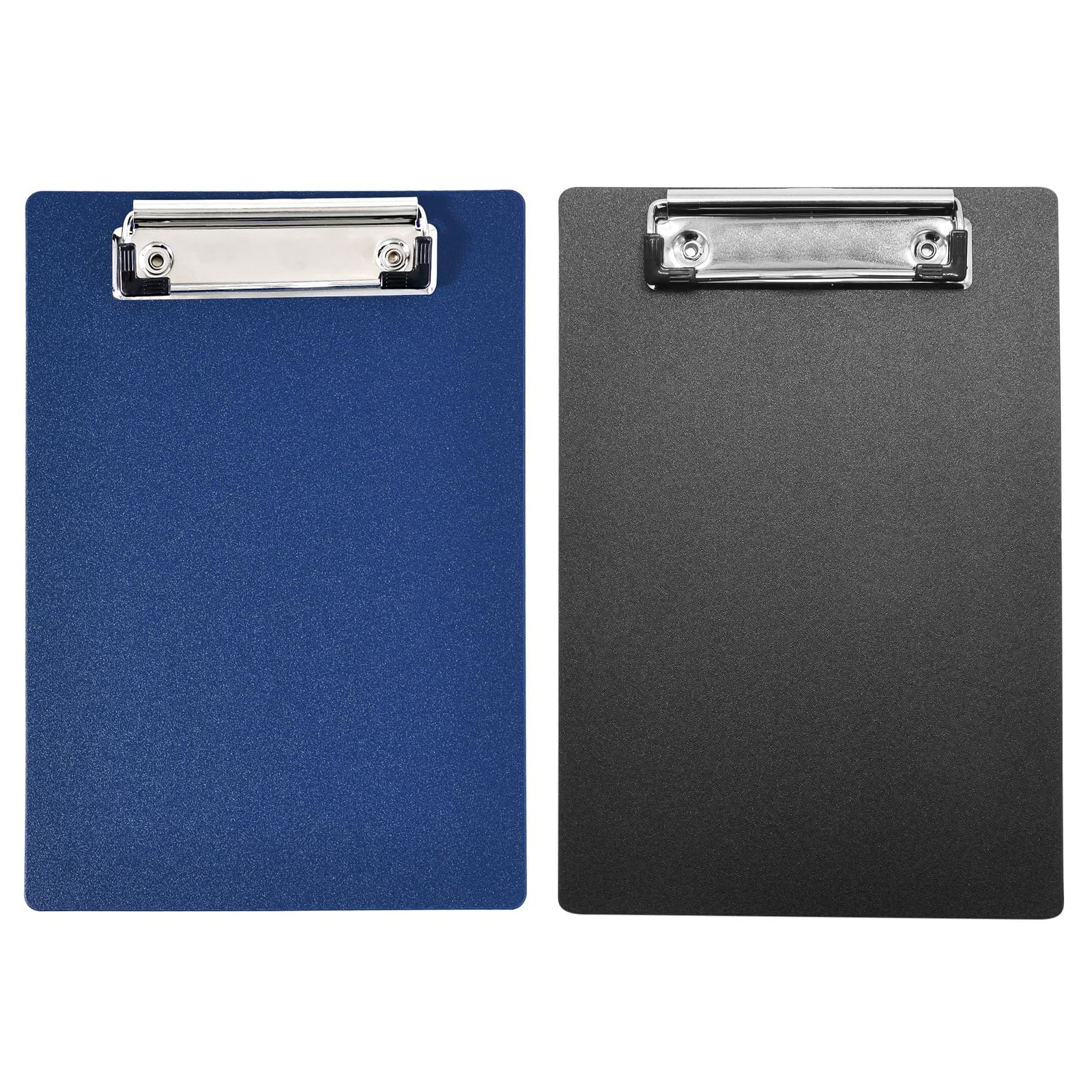 2 Black & Blue Clipboards, 225x155mm, Reliable Paper Holders - A5