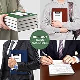 RETTACY A4 Spiral Notebook 300 Pages 100gsm College Ruled PVC Cover Black view 6