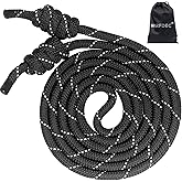 Upgraded Reflective Flow Rope Jump Rope – Premium Double Woven Adjustable Workout Rope for Men & Women, Soft yet Sturdy Reflective Reinforced Polyester for Boxing, HIIT & Home Gym