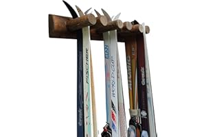 LOG KAYAK RACK 6 Place Wall Ski Rack