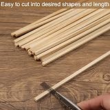 Bestomrogh 100 Pcs Wooden Sticks Balsa Wood 3x3x300mm Craft Dowels view 4