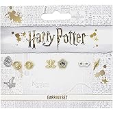 Official Harry Potter Stud Earring Set including Time Turners, Chocolate Frogs, and Glasses with Lightning Bolt earrings WE0106