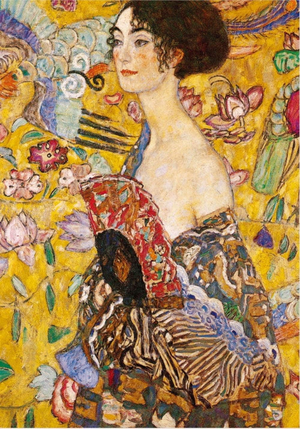 1000 Pieces Wooden Jigsaw Puzzle for Adult & Kids –Lady with Fan by Gustav Klimt