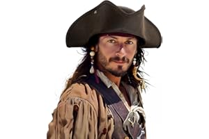 MCJC Pirate Hat, Pirates of the Caribbean Merchandise, for Adult Halloween Colonial Costume Accessories