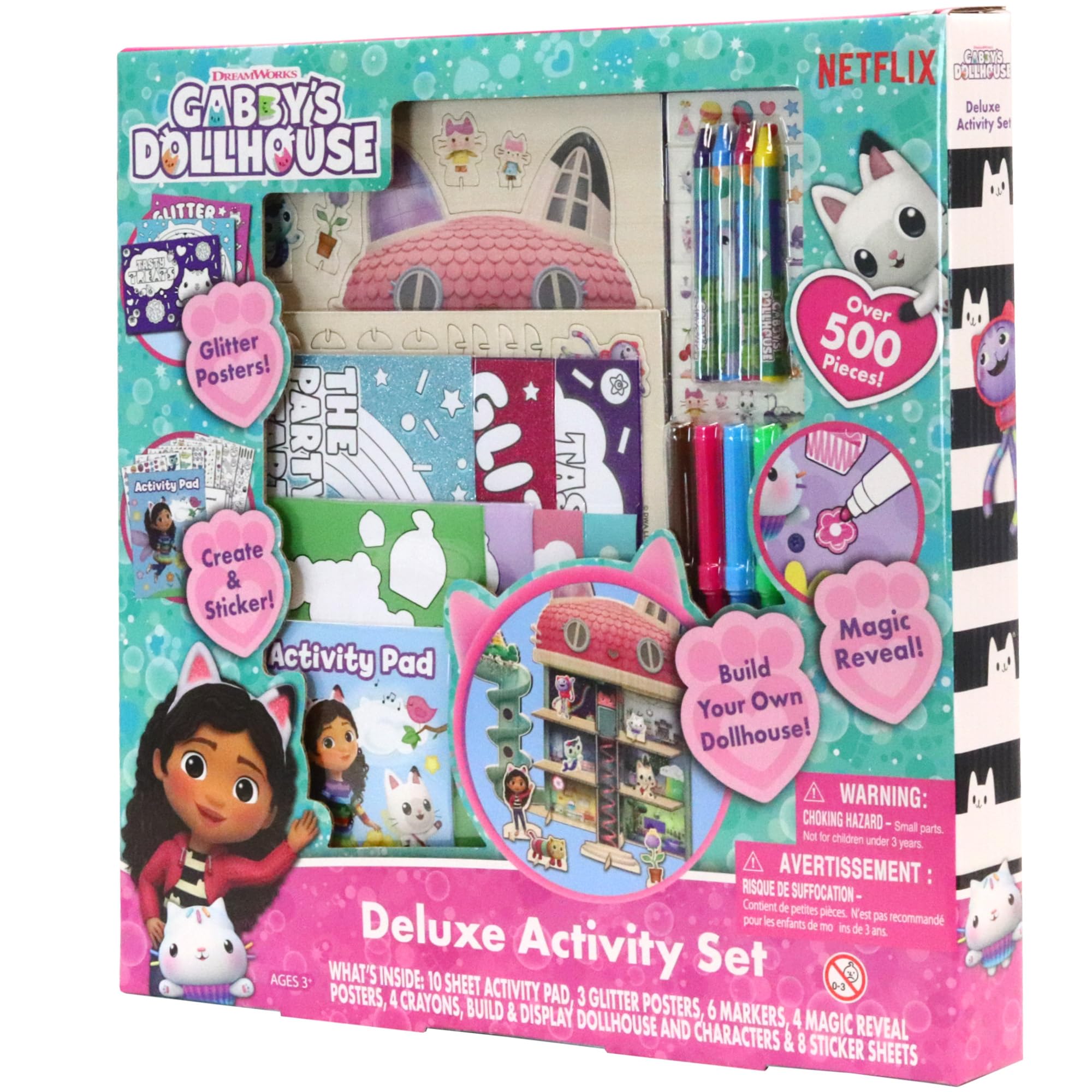 Tara Toys Gabby's Dollhouse Deluxe Activity Set Multi-Piece Art & Craft Kit for Kids with Stickers, Coloring Sheets, and More Great Gift for Girls Ages 3+, DreamWorks Official