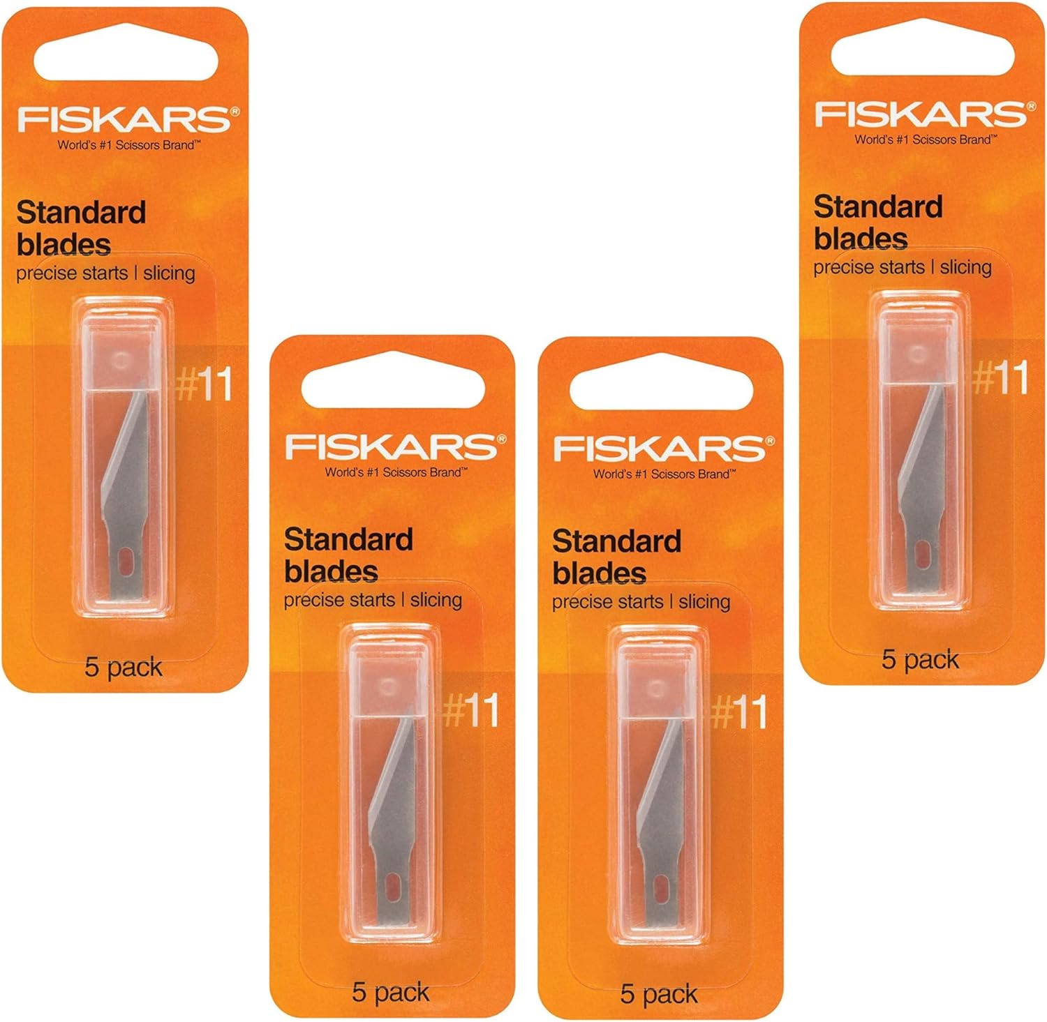 Fiskars 196010-1006 Standard Number 11 Blades, 4 Pack (5 Blades per Pack)