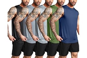 Boyzn 3 or 5 Pack Men's Workout Tank Tops, Athletic Gym Muscle Tank Tops for Men, Fitness Bodybuilding Sleeveless Tee Shirts