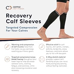 Copper Compression Calf Sleeves for Shin