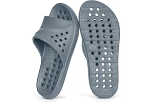 Shower Shoes for Womens Mens Massage Pool Slides with Arch Support Quick Drying Beach Sandals Non Slip Summer Bathroom Indoor