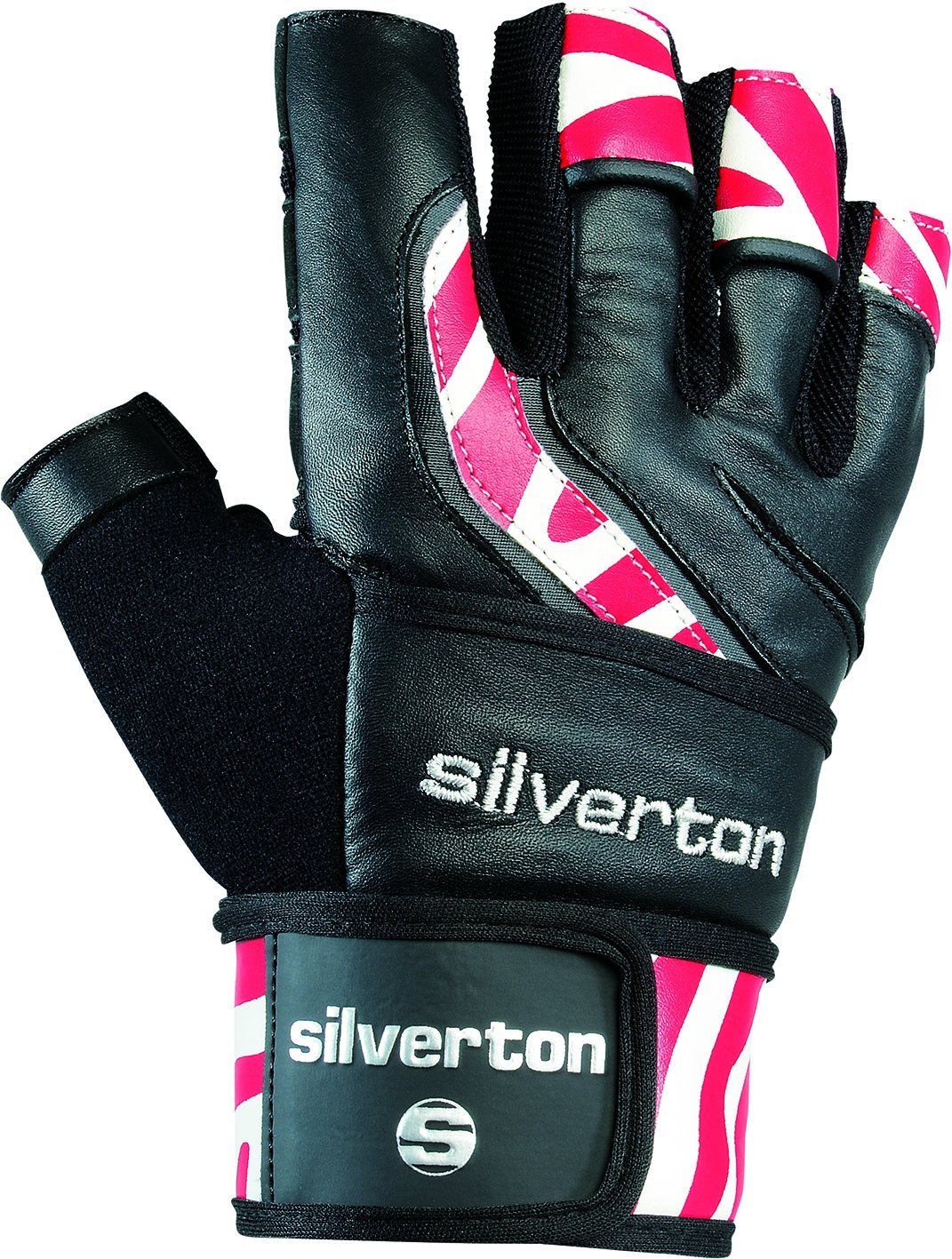 Silverton Power Stripes Adult Gloves Black/Red, M