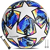 Fxznacbh Soccer Ball Size 5 Indoor and Outdoor Soccer Balls,Waterproof PU Leather,Official Match Ball,with Pump & Needles