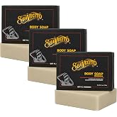 Suavecito Pomade Body &amp; Hand Soap Bars Moisturizing With Masculine Fragrance Original 6 oz 3 Pack