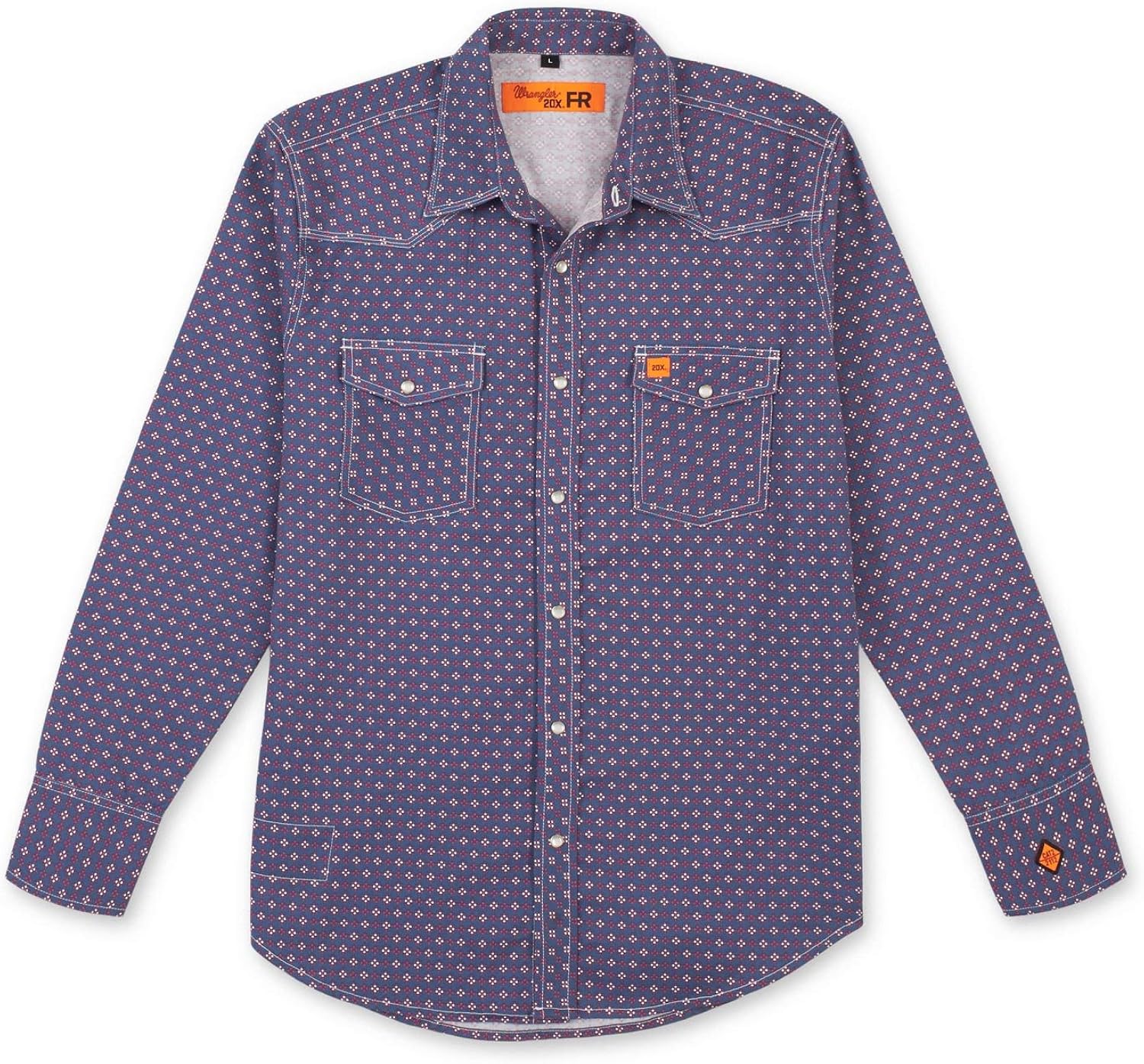 Wrangler Riggs Workwear Men's 20X Flame Resistant Long Sleeve Two Pocket Snap Shirt: Clothing