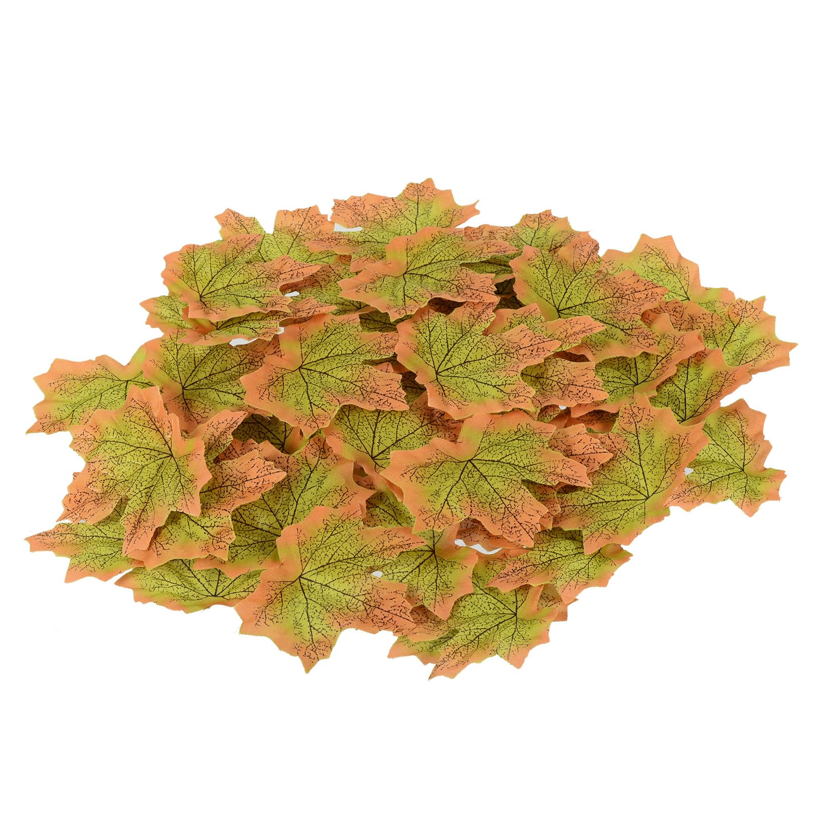 M METERXITY 200 Pack Artificial Maple Leaf - Fake Leaf Decoration Create Autumn Atmosphere, Apply to Party/Wedding/Holidays/Home Decorations (Green)