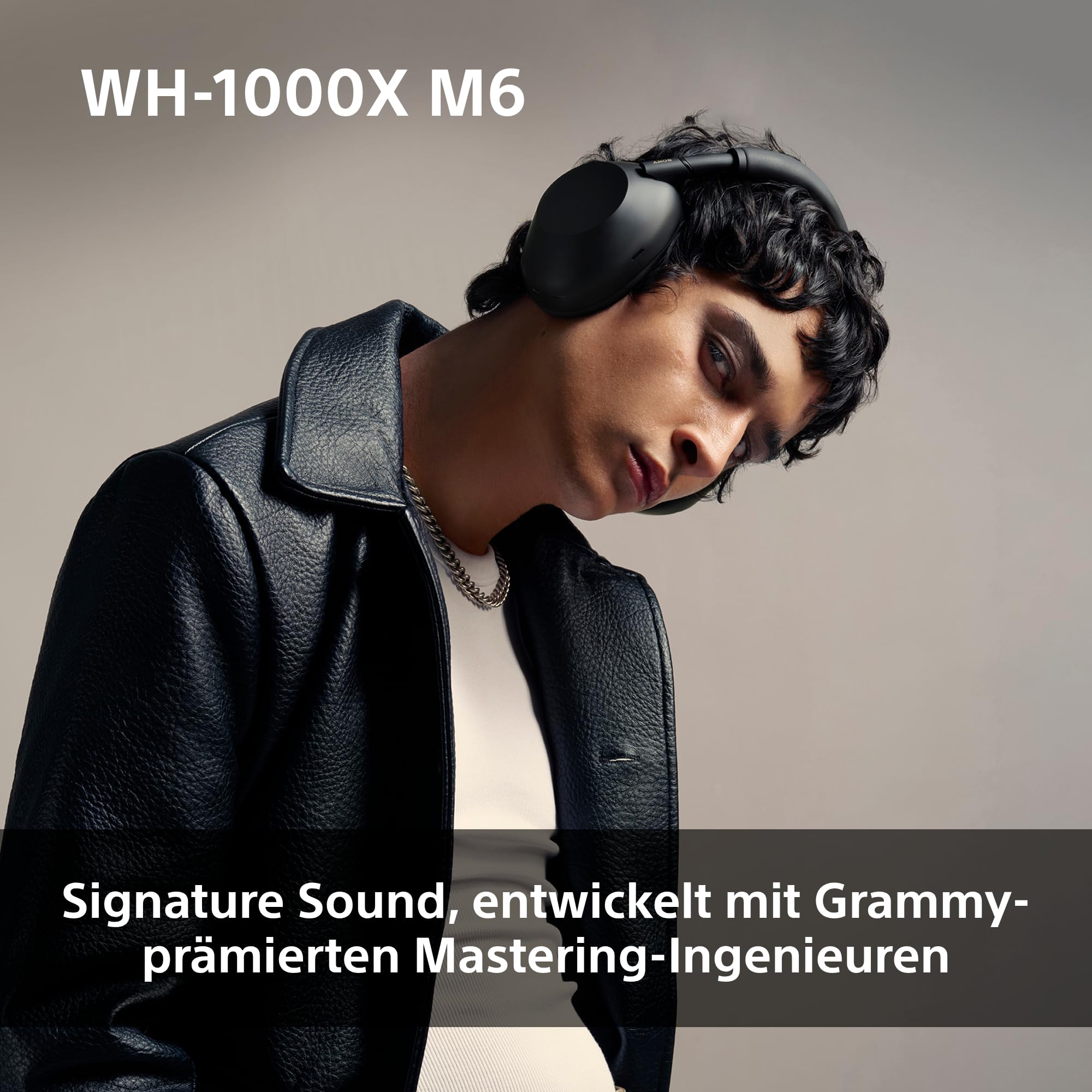 SONY WH-1000XM6 kabellose Noise Cancelling-Kopfhörer, Signature Hi-Res Sound, Bluetooth-Kopfhörer, Komfort, faltbares Design, magnetische Tragetasche, 30 Std.-Akku NC An, iOS & Android - Midnight Blue 5