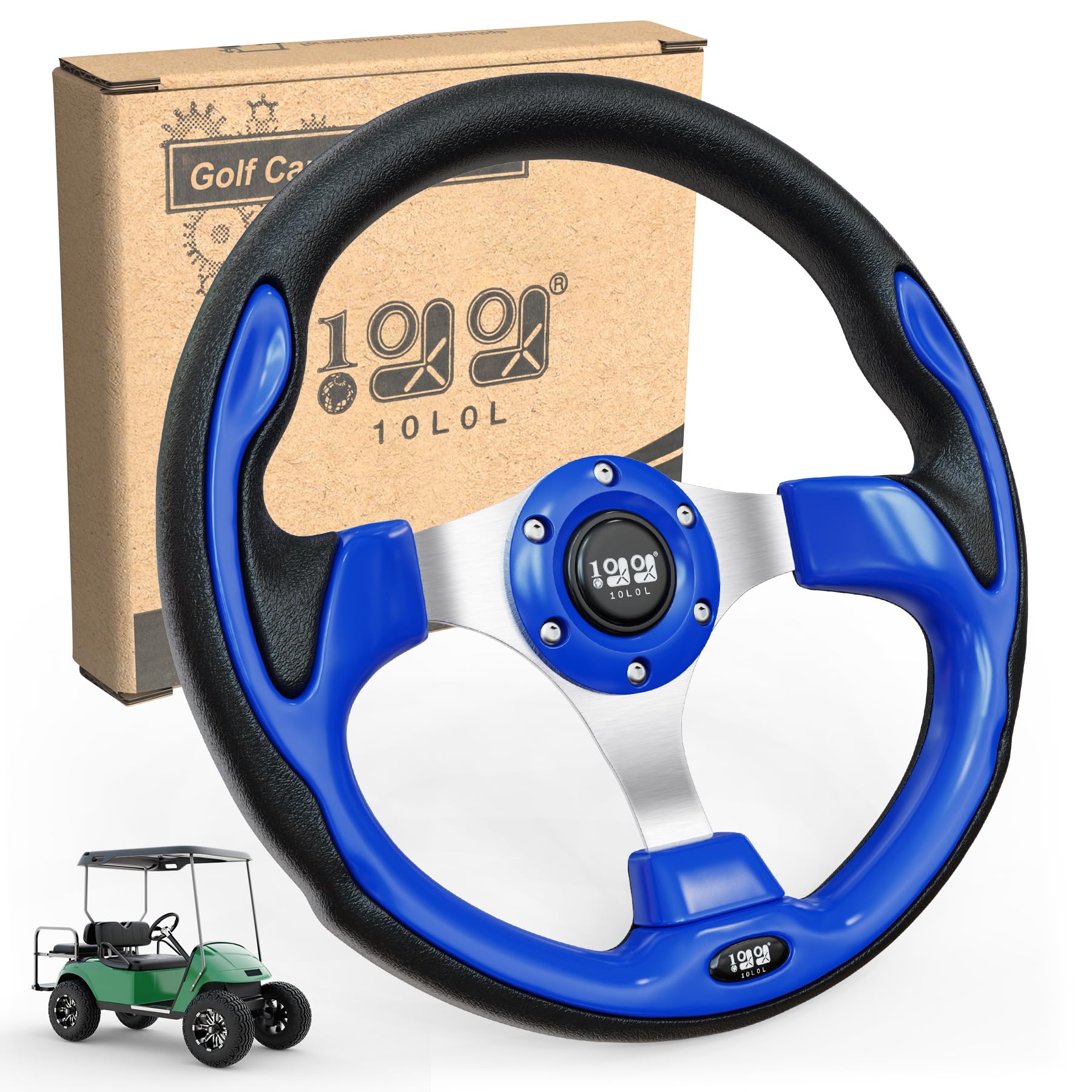Photo 1 of 10L0L Golf Cart Steering Wheel for Yamaha, EZGO TXT/RXV/Valor, Club Car DS/Precedent/Onward/Tempo Golf Carts