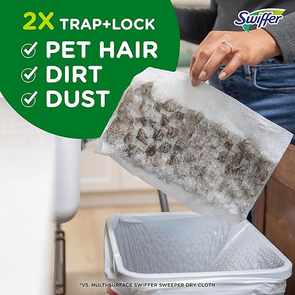 SWEEP + MOP, DRY PADS REFILL, FLOOR CLEANER FOR DIRT, DUST, HAIR, CLEANING CLOTHS FOR MOPPING HOME, BATHROOM, KITCHEN, ALL PURPOSE MULTI-SURFACE FLOOR WIPES, HEAVY DUTY, PET, 32 COUNT