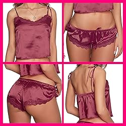 Besame Babydoll Women Sexy Lingerie Shiny Satin