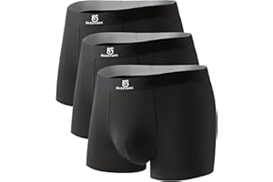 GLESTORE Mens Underwear Trunks Pack Modal Underwear for Men with Pouch Moisture Wicking