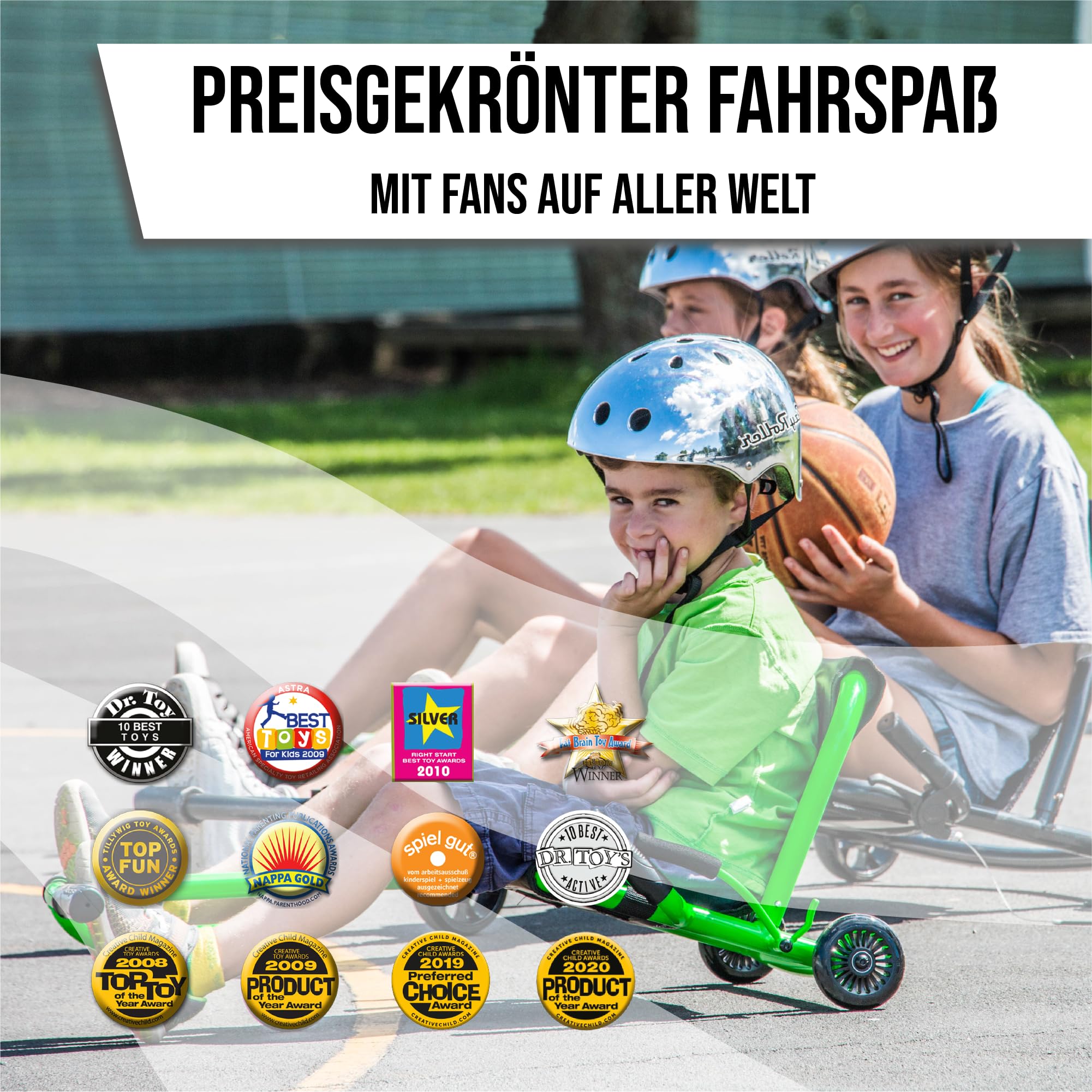 EzyRoller Classic Ride On Scooter for Kids Ages 4+