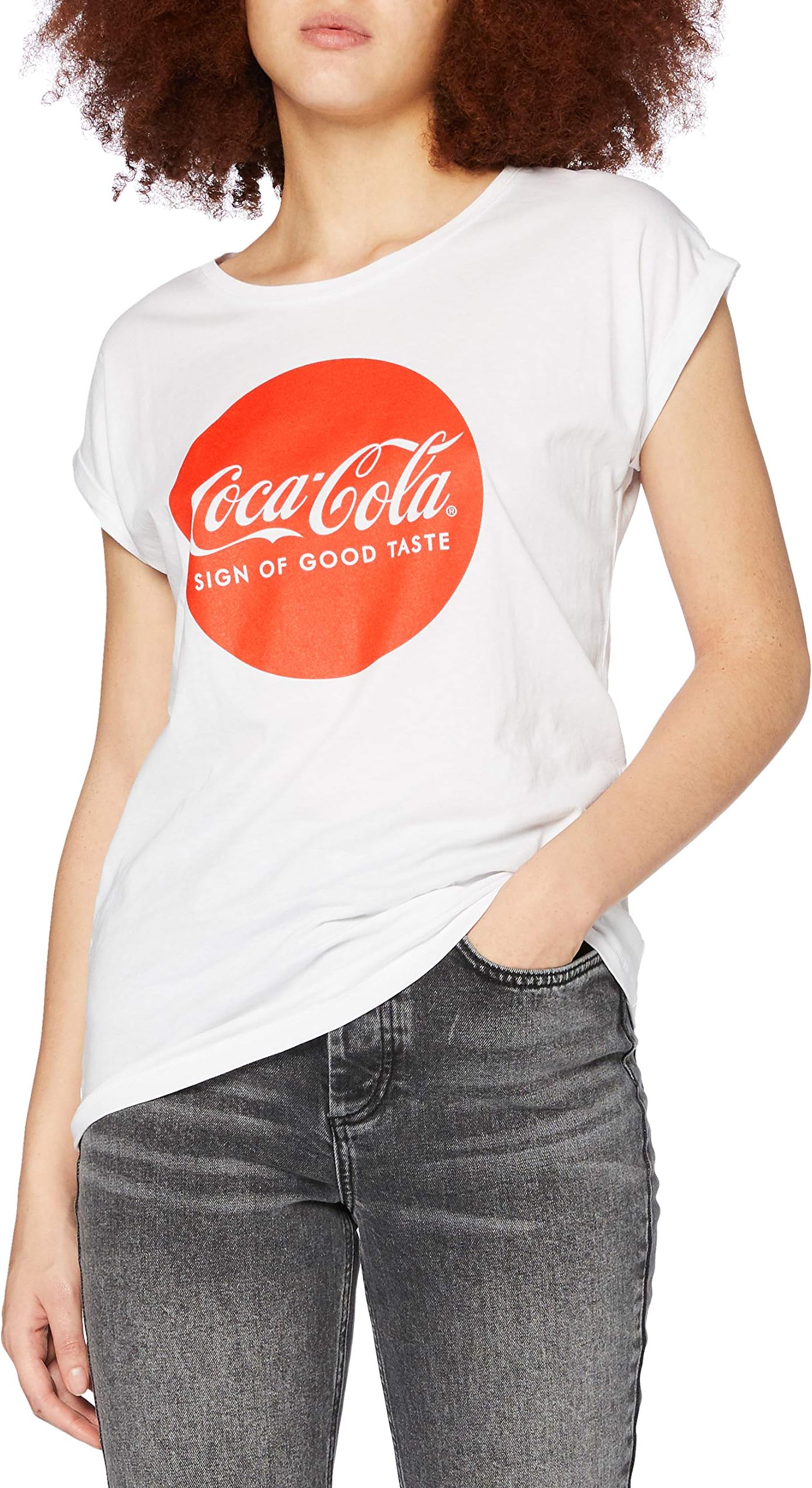 MERCHCODEWomen's Coca Cola Round Logo Tee T-Shirt